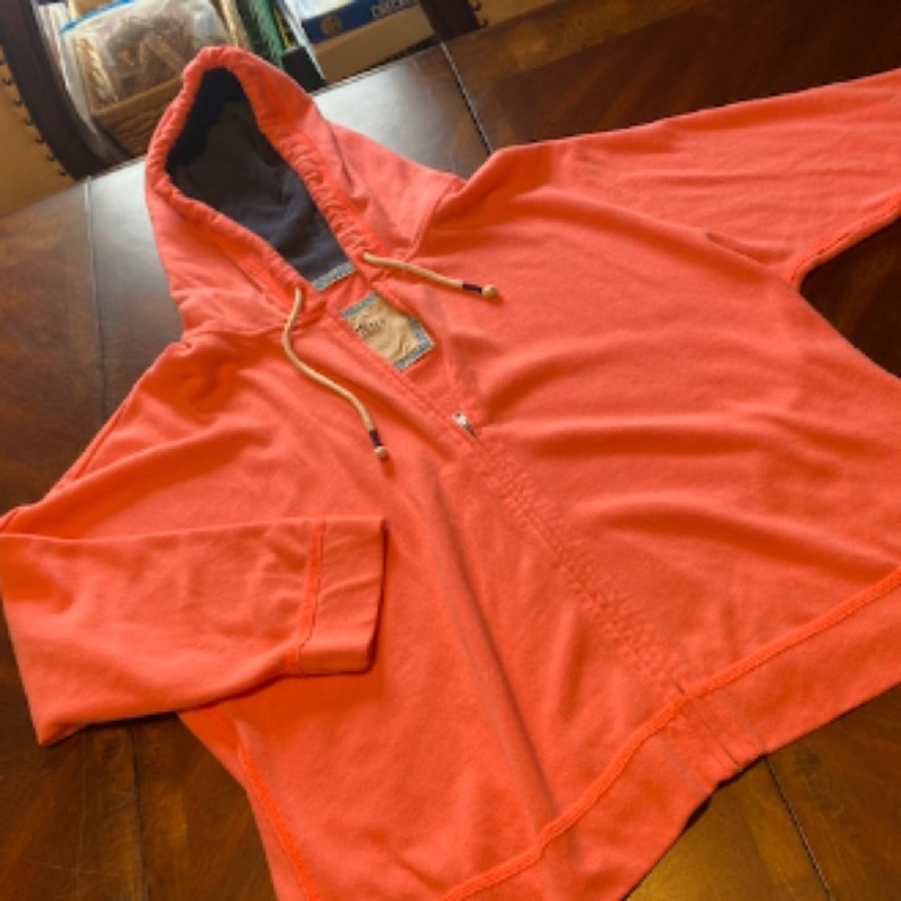 Hollister Coral Crewneck Sweatshirt with Embroidered Patch